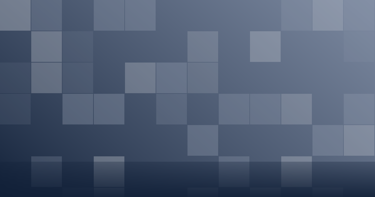 Composição gráfica em tons de azul com blocos em grade, representando a demonstração de produtos no balcão