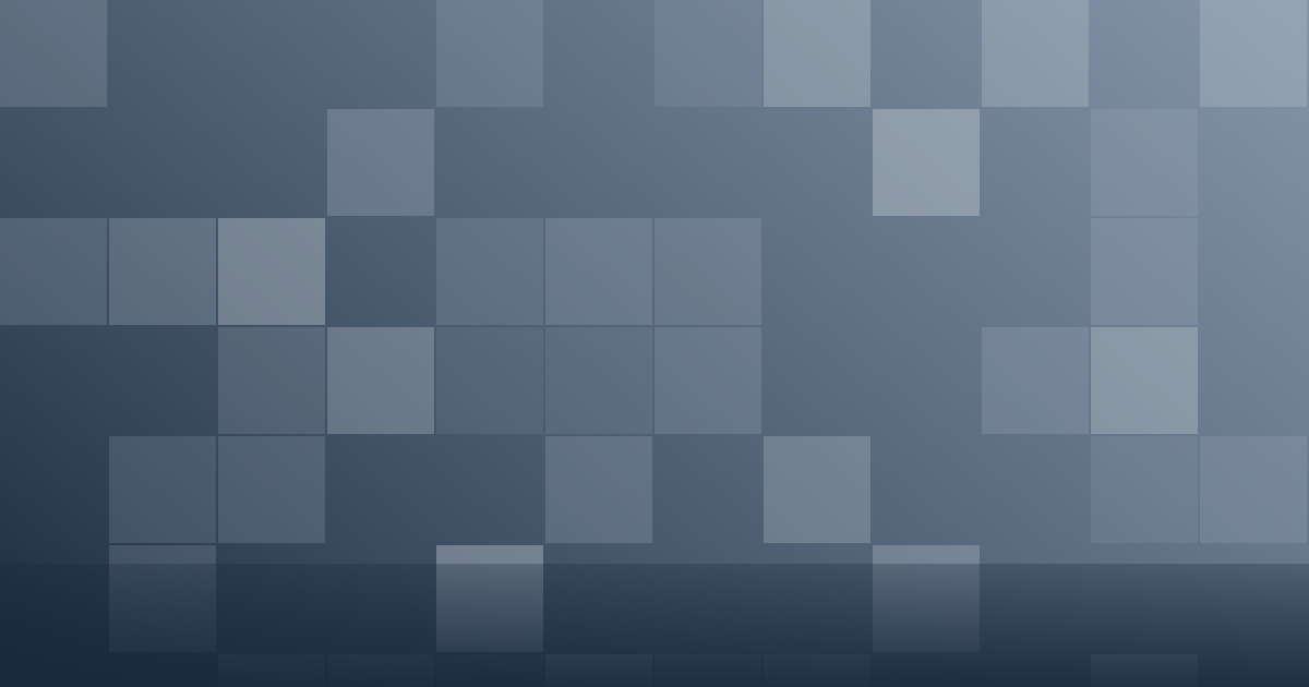 Composição gráfica em tons de azul-acinzentado com blocos em grade organizados, representando registros depurados