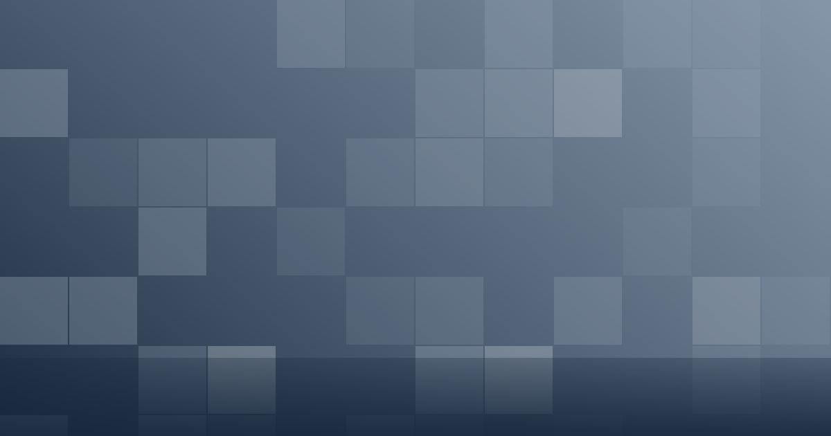 Composição gráfica em tons de azul-acinzentado com blocos em grade, representando registros organizados de clientes