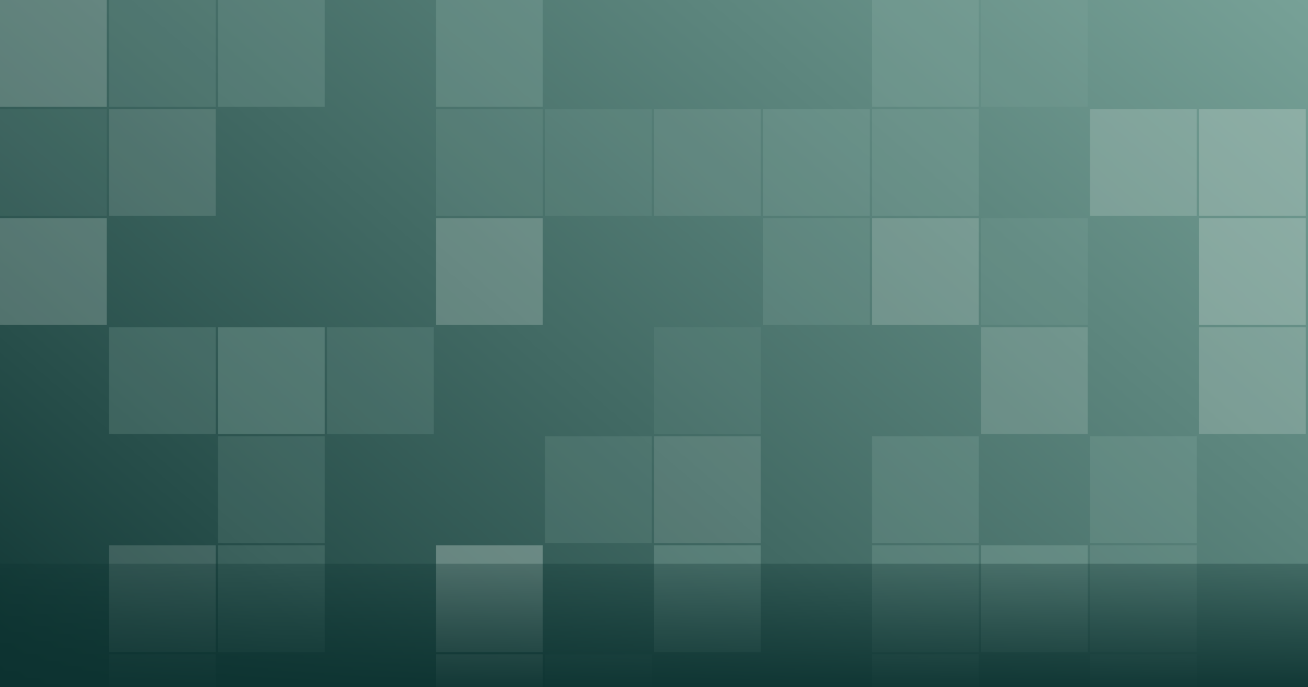 Composição gráfica em tons de verde-azulado com blocos em grade, representando o fluxo de espera no caixa